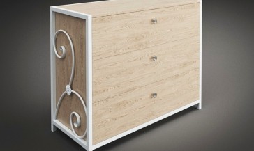 Комод Кадіс з натурального дерева і металу 2