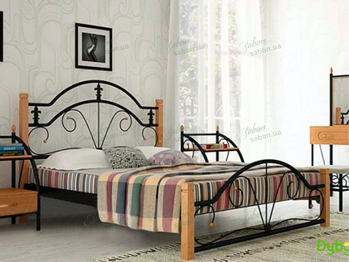 Металлическая кровать Диана Дерево