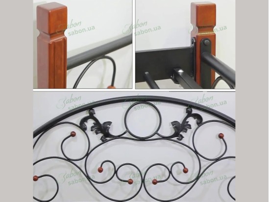 Металлическая кровать Франческа Дерево 2