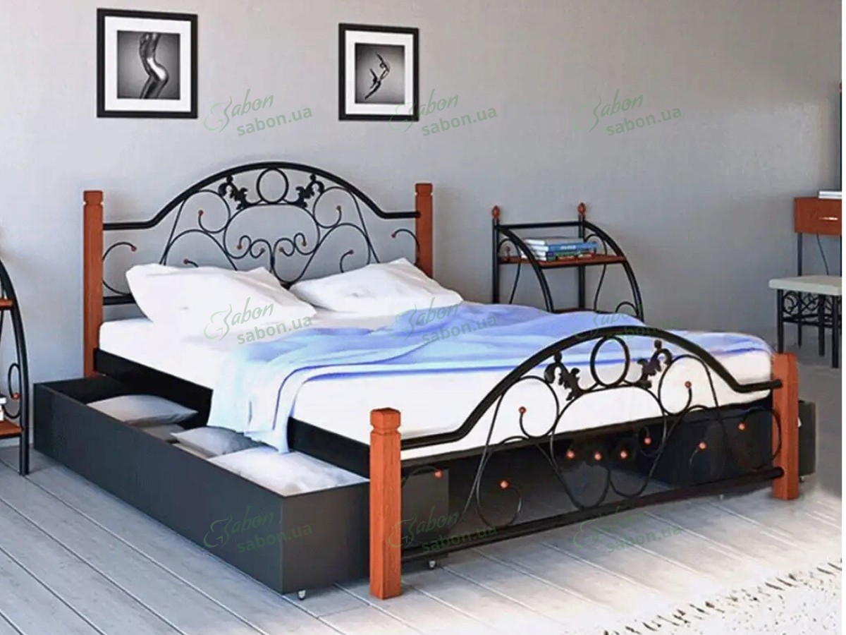 Металлическая кровать Франческа Дерево