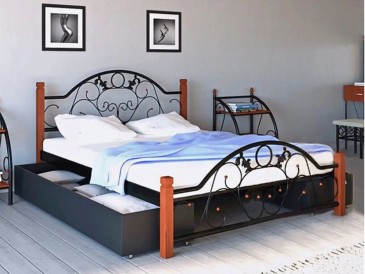 Металлическая кровать Франческа Дерево