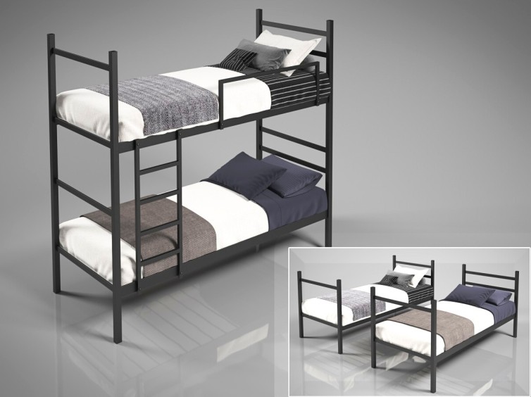 Металеве двоярусне ліжко-трансформер Лідс 2 