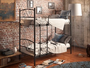 Металлическая двухъярусная кровать Виола