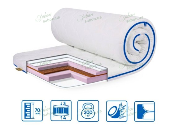 Ортопедичний міні-матрац MEMORY-MIX трикотаж 1