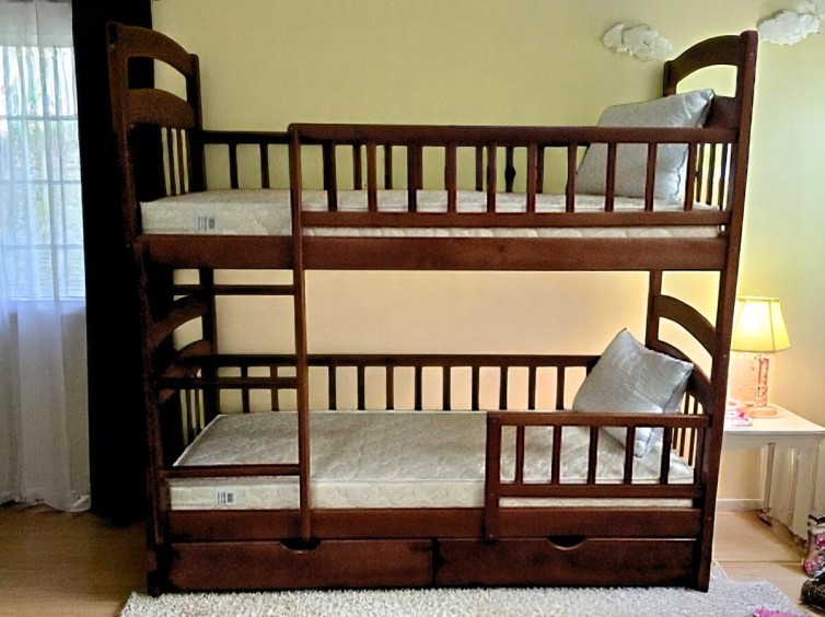 Дерев'яне двоярусне ліжко-трансформер Каріна 2 