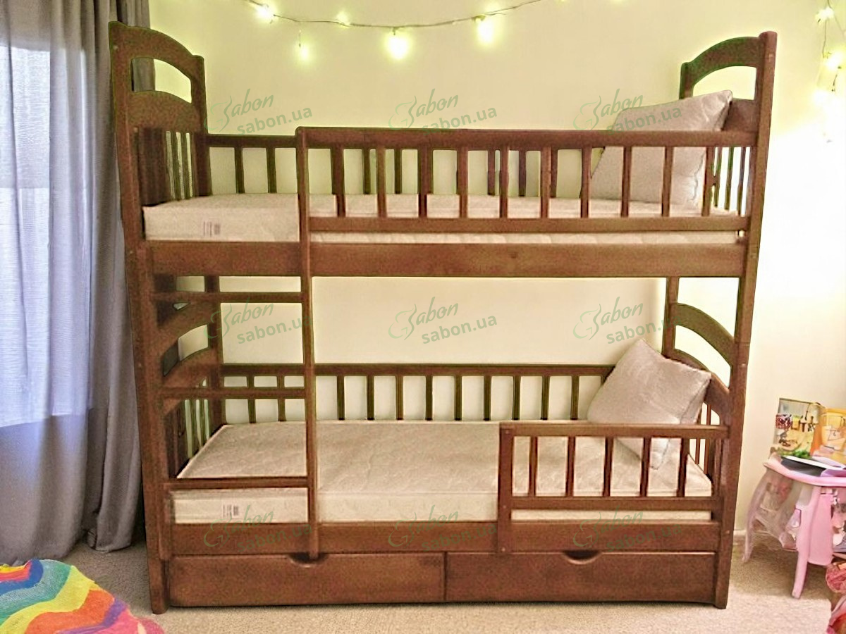 Дерев'яне двоярусне ліжко-трансформер Каріна