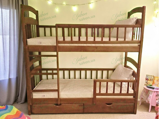 Дерев'яне двоярусне ліжко-трансформер Каріна Дерев'яне двоярусне ліжко-трансформер Каріна 1