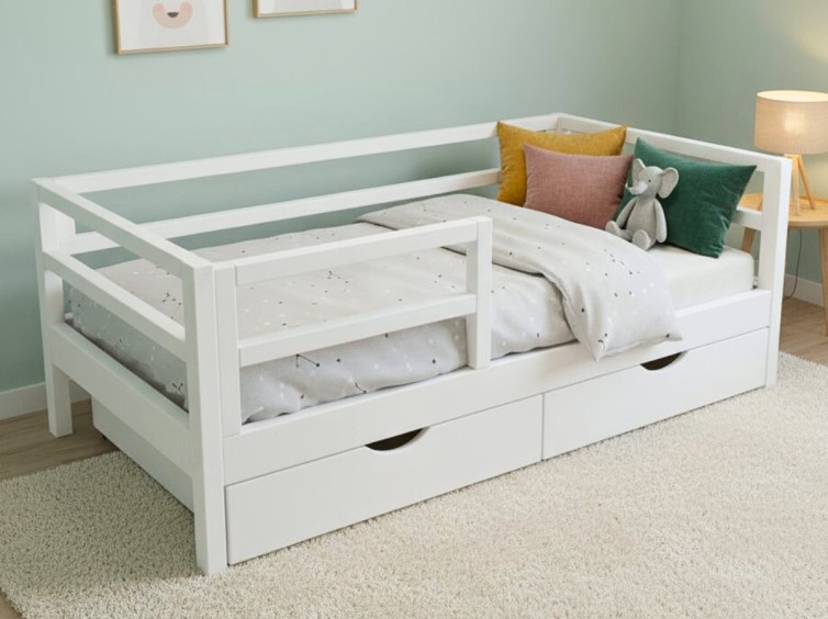 Дитяче ліжко Кевін з шухлядами з натурального дерева 4 