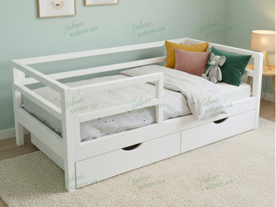 Детская кровать Кевин c ящиками из натурального дерева 2