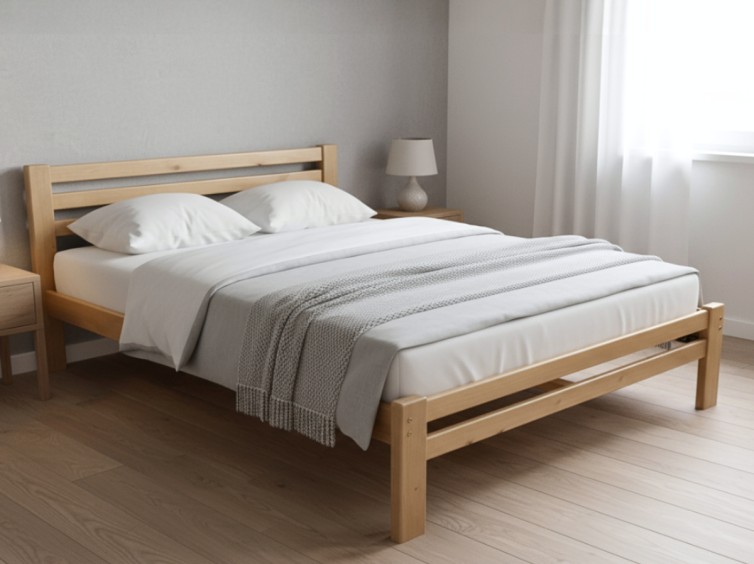 Дерев'яне ліжко Прем'єра сосна 1