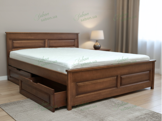 Дерев'яне ліжко Венеція вільха 2 