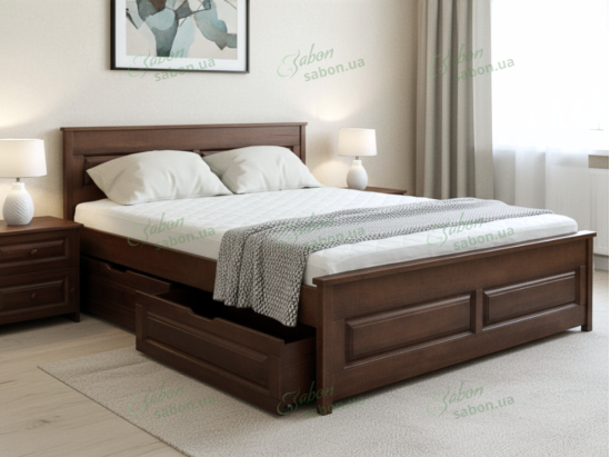 Дерев'яне ліжко Венеція вільха 1