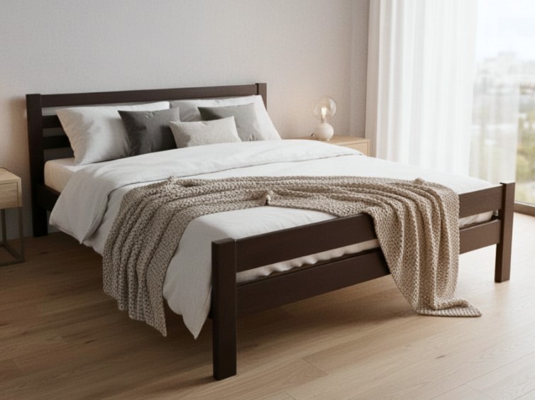 Дерев'яне ліжко Прем'єра Люкс 1