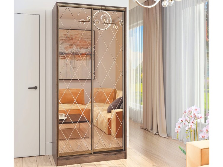 Шкаф-купе Уни 10 двухдверный H-210 2 