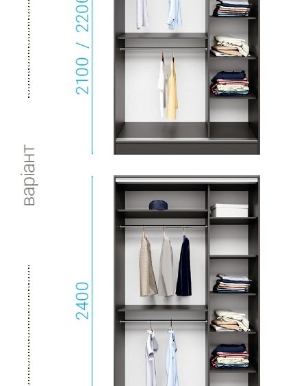 Шкаф-купе Стандарт 7.8 двухдверный H-220 8 