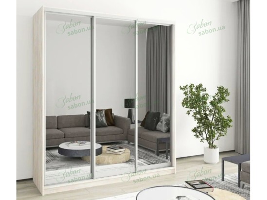 Шкаф-купе Стандарт 10.1 трехдверный H-220 6 