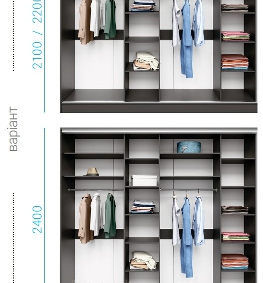 Шафа-купе Стандарт 5.4 чотиридверна H-210 8 