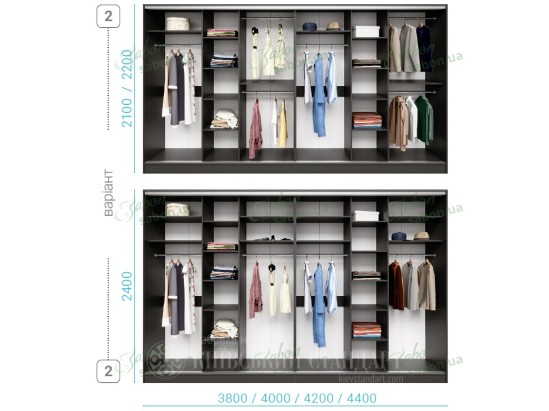 Шафа-купе Стандарт 10.1 п'ятидверна H-240 8 