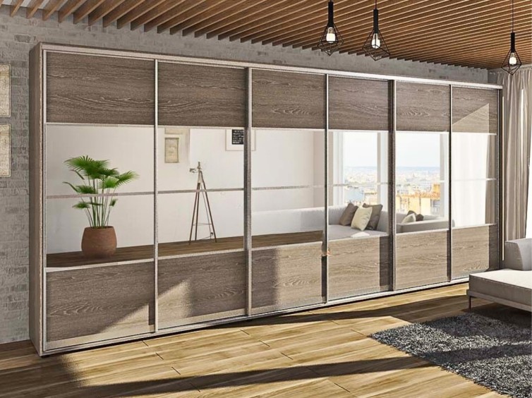 Шкаф-купе Стандарт 7.7 шестидверный H-220 1