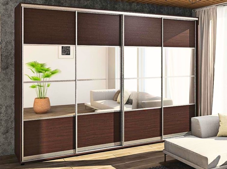 Шкаф-купе Стандарт 7.7 четырехдверный H-210 1