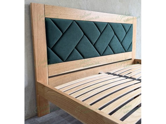 Деревянная кровать Модерн БУК с мягким изголовьем КОСА 1