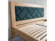 Дерев'яне ліжко Модерн ДУБ з м'яким узголів'ям КОСА 18