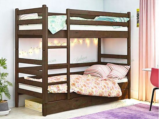 Дерев'яне двоярусне ліжко-трансформер Соня 3 