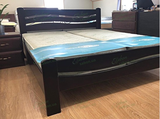 Дерев'яне ліжко Хвиля 3 вільха 7 