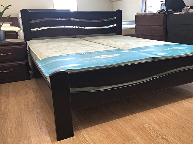 Дерев'яне ліжко Хвиля 3 вільха 7 