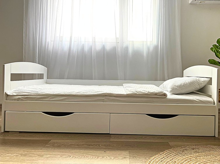 Детская кровать Винни из натурального дерева 11 