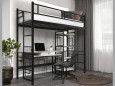 Металлическая двухъярусная кровать-чердак Дабл Чердак 14