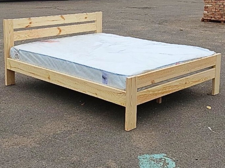 Дерев'яне ліжко Класік без лаку 2 