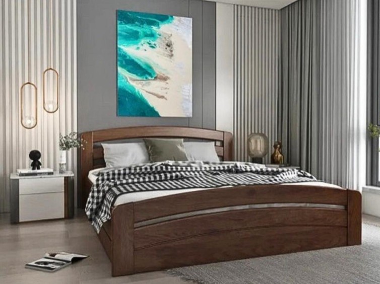 Ліжко Ліра з підйомним механізмом із натурального дерева 9 