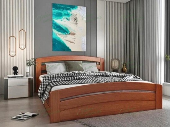 Ліжко Ліра з підйомним механізмом із натурального дерева 10 