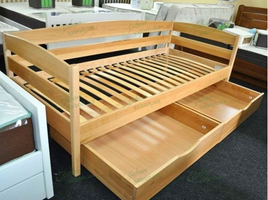 Дитяче ліжко Нота плюс з натурального дерева 8 