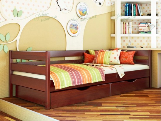 Детская кровать Нота из натурального дерева 2
