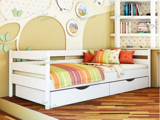 Дитяче ліжко Нота з натурального дерева 5 
