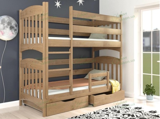 Дерев'яне двоярусне ліжко-трансформер Меліса-вільха 8 