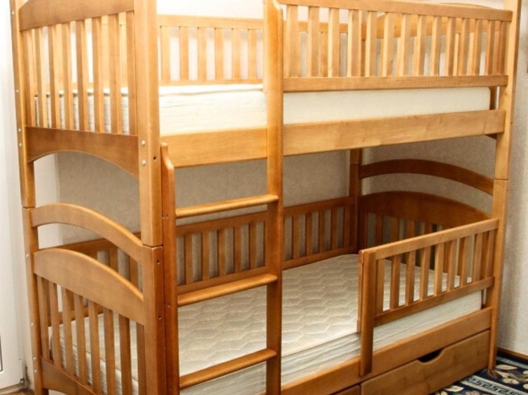 Дерев'яне двоярусне ліжко-трансформер Каріна дует 9 