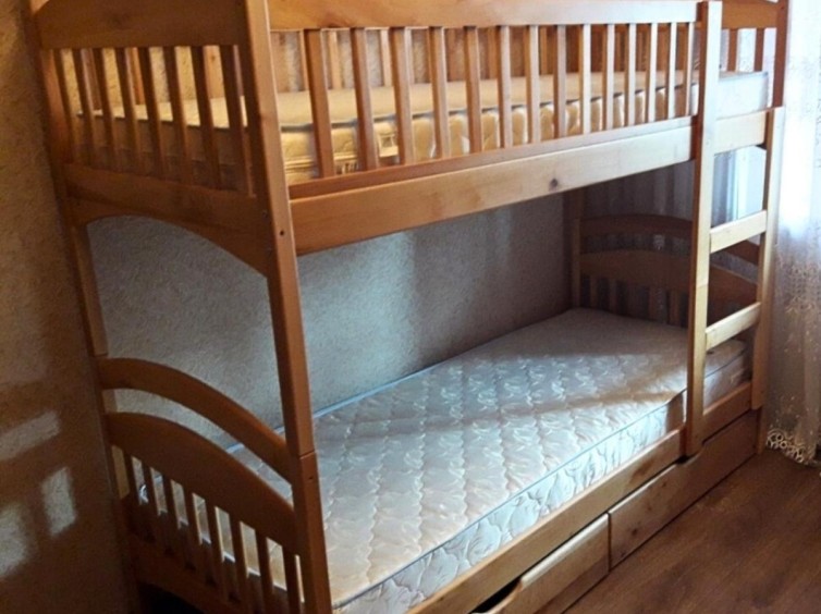 Дерев'яне двоярусне ліжко-трансформер Каріна дует 10 