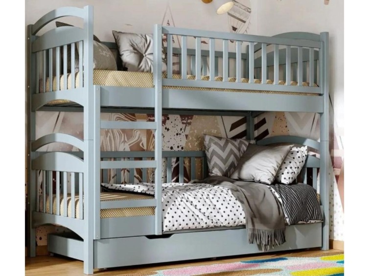 Дерев'яне двоярусне ліжко-трансформер Каріна дует 1