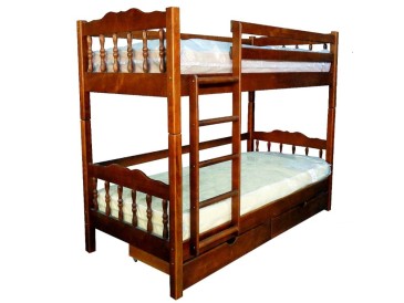 Деревянная двухъярусная кровать-трансформер Смайл Дуэт
