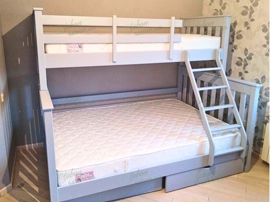 Деревянная двухъярусная кровать-трансформер Скандинавия 2