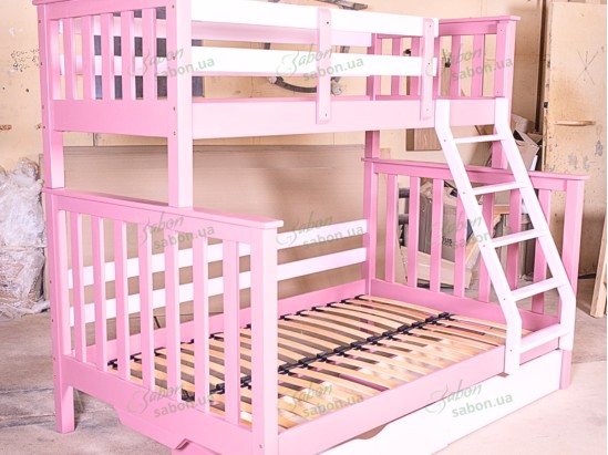 Деревянная двухъярусная кровать-трансформер Скандинавия 10 