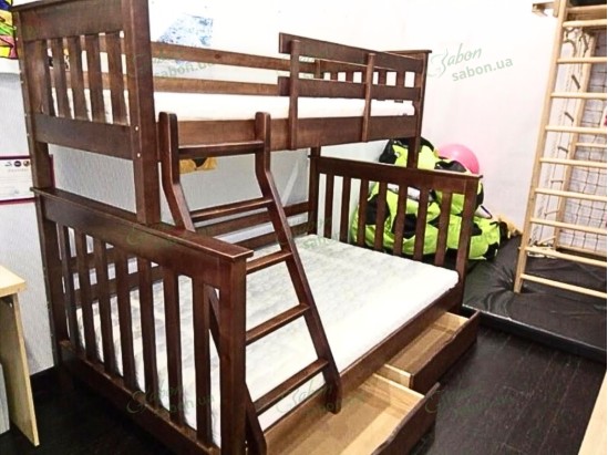 Деревянная двухъярусная кровать-трансформер Скандинавия 11 