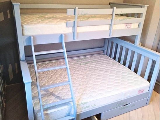 Дерев'яне двоярусне ліжко-трансформер Скандинавія 9 