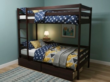 Деревянная двухъярусная кровать-трансформер Нота дуэт