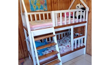 Деревянная двухъярусная кровать-домик Лука 2