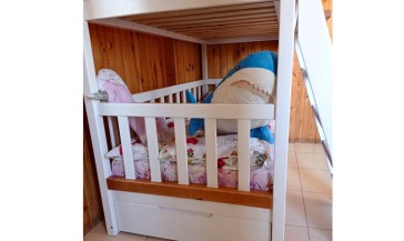 Деревянная двухъярусная кровать-домик Лука 2