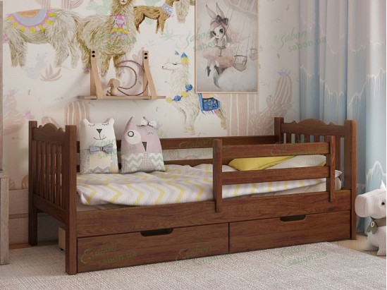 Дитяче ліжко Азалія з натурального дерева 9 